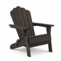 Fauteuil de jardin en résine tressée marron foncé avec dossier haut et accoudoirs, 76 x 86 x 97 cm